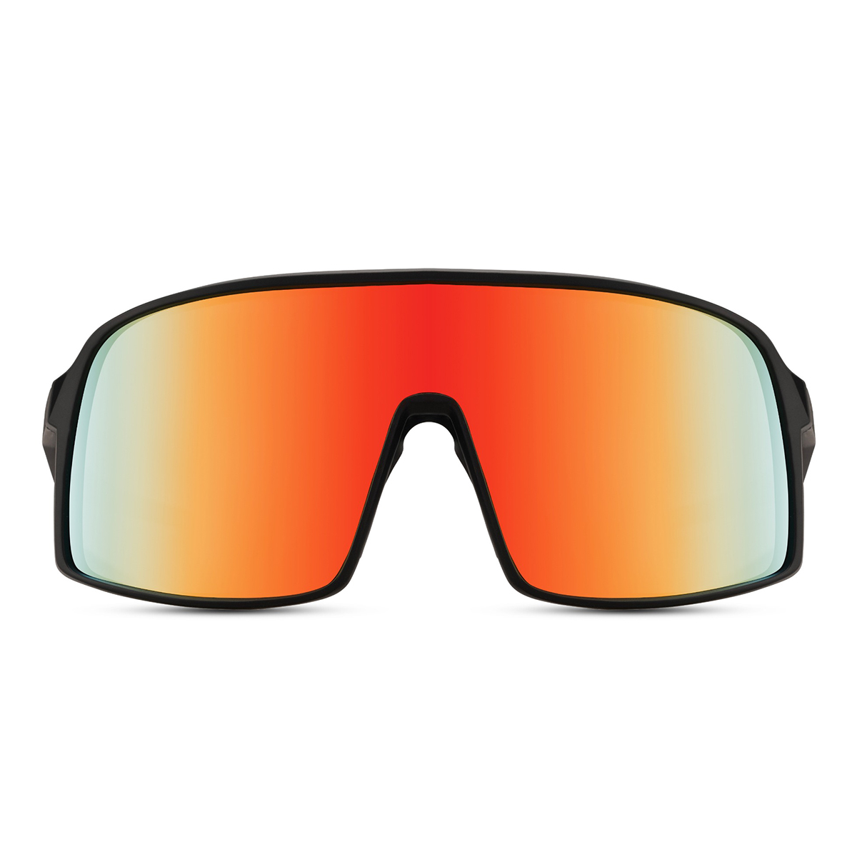 Schwarze Sport-Sonnenbrille – orange Gläser – Bild 2