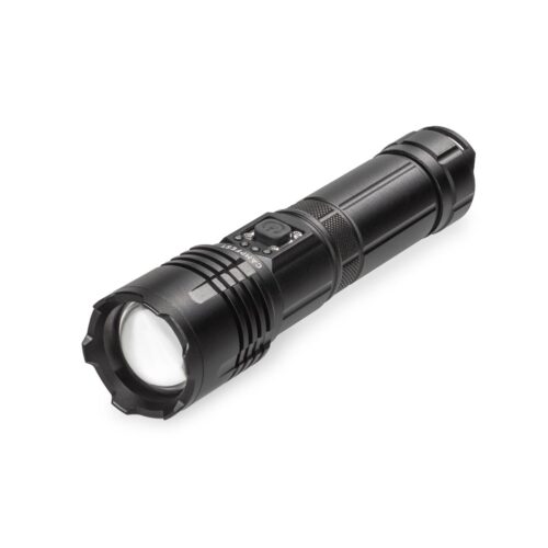 Campfest Wiederaufladbare LED-Taschenlampe mit SOS-Modus 5000 mAh – Schwarz