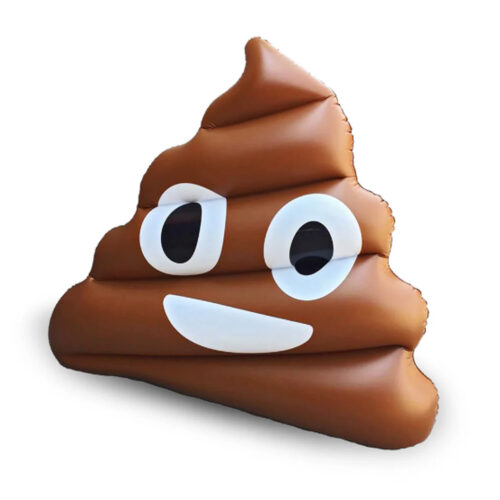 Aufblasbares Poop-Emoji 174 x 112 cm