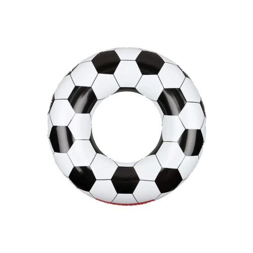 Fußball-Schwimmring 90 cm schwarz/weiß