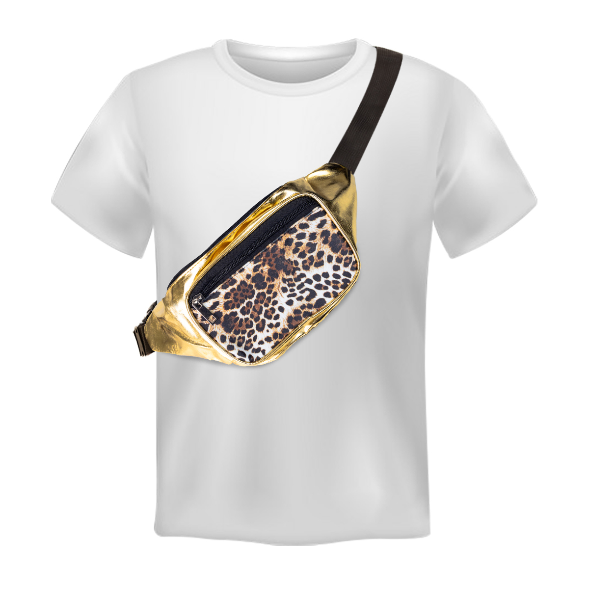 Bauchtasche mit goldener Leopardenmuster – Bild 3
