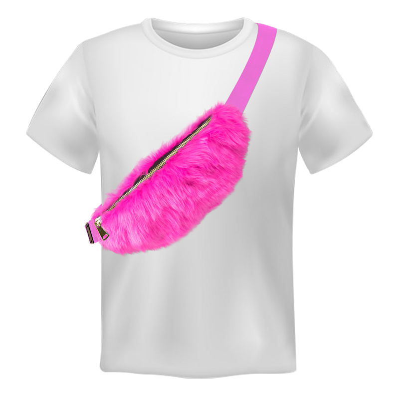 Plüsch-Bauchtasche rosa – Bild 3