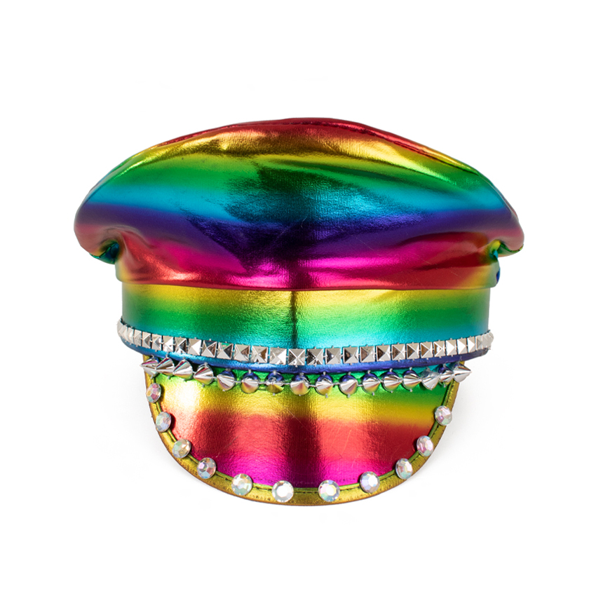 Regenbogen-Cap mit Metallic-Steinen – Bild 2