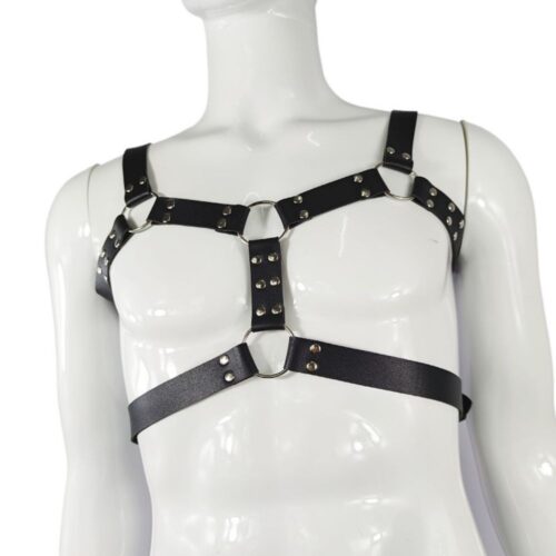 Bodyharness Doppelgurt mit Schnallen Schwarz