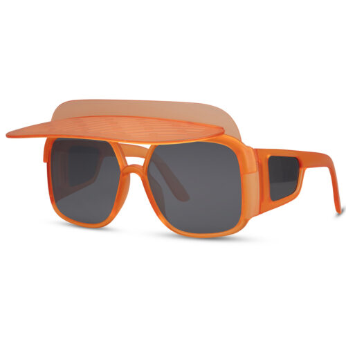 Sonnenbrille mit Sonnenblende orange