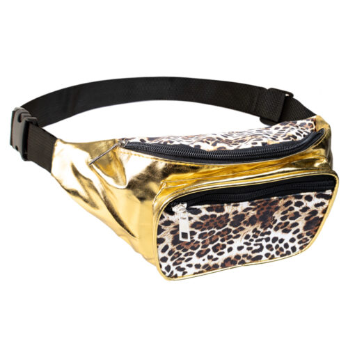 Bauchtasche mit goldener Leopardenmuster