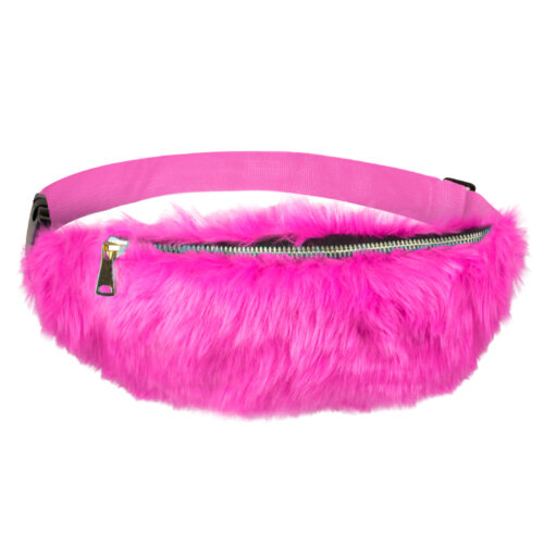 Plüsch-Bauchtasche rosa