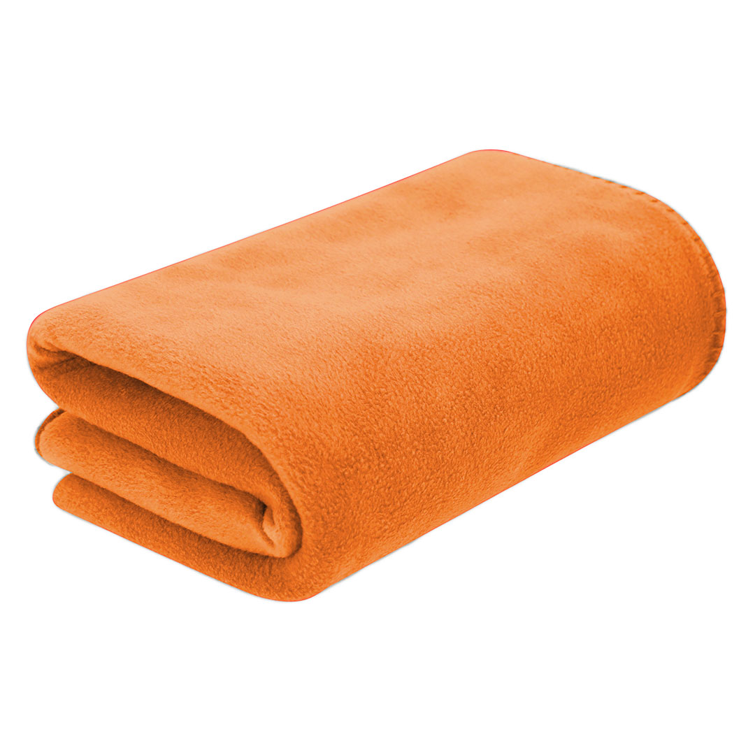 Polar fleece deken 150 x 120 cm oranje