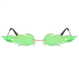 Flammen-Sonnenbrille | grüne Gläser