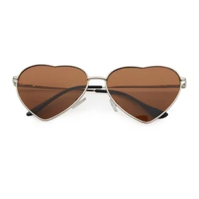 Herzförmige Sonnenbrille | braune Linsen