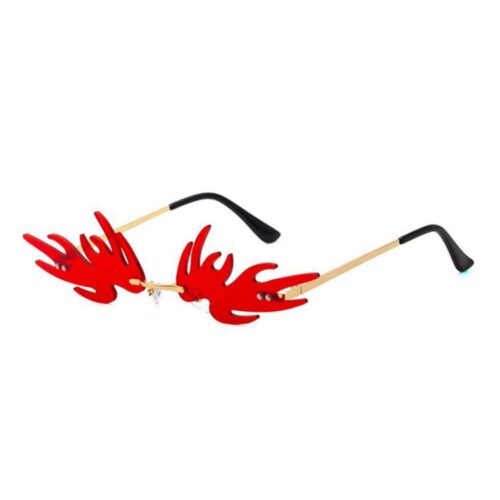Flammenbrille überall | Rote Gläser