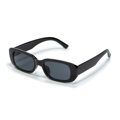 Sonnenbrille klassisches dickes Gestell - schwarz