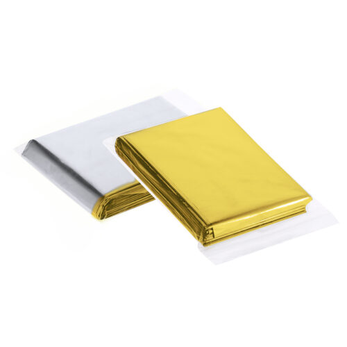 Isolierende Rettungsdecke – Beidseitig Silber/Gold – Aluminiertes PET – Wasserdicht & Kompakt