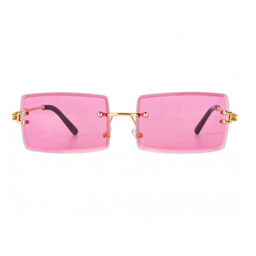 Rechteckige Sonnenbrille rosa