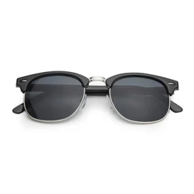 Club Sonnenbrille Schwarz-Silber Rahmen | UV-400