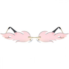 Flammen-Sonnenbrille | rosa Gläser