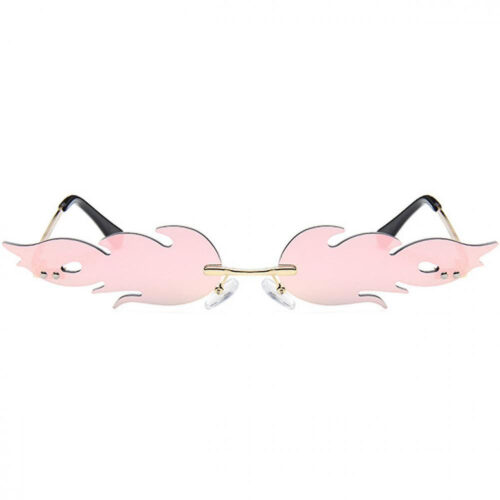 Flammen-Sonnenbrille | rosa Gläser