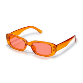 Sonnenbrille klassisch dickes Gestell - transparent orange
