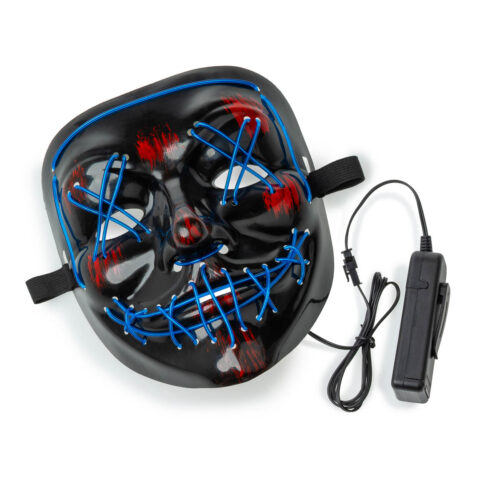 LED Maske Halloween – Purge-Stil – Mit Controller – Blaues Licht