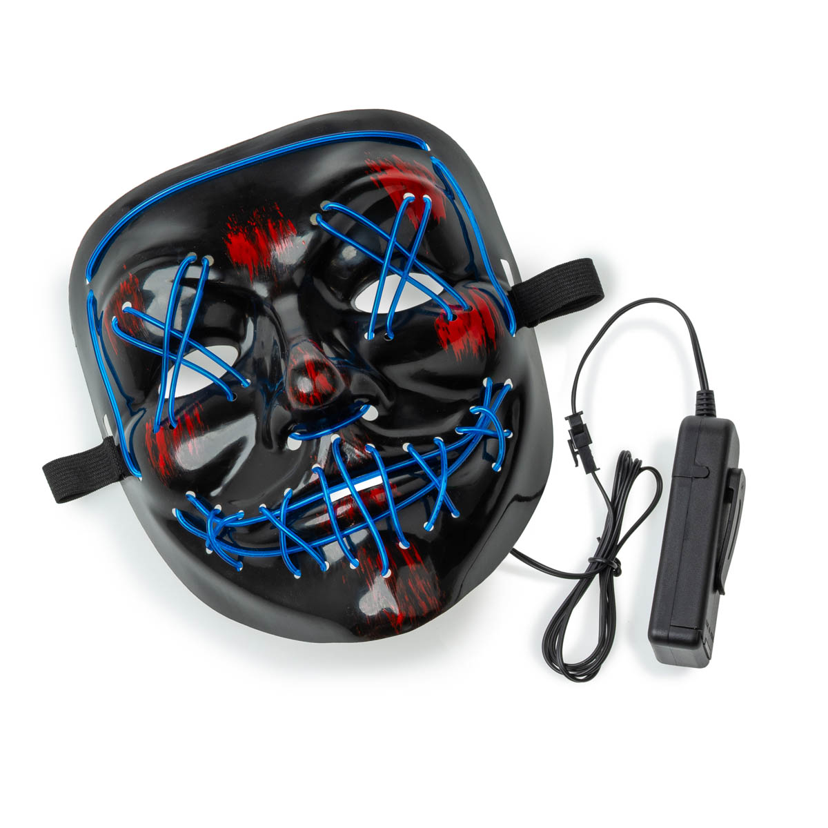 LED Masker Halloween – Purge Stijl – Met Controller – Blauw Licht