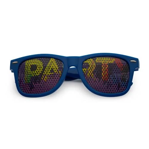 Pinhole-Sonnenbrille Party Blau