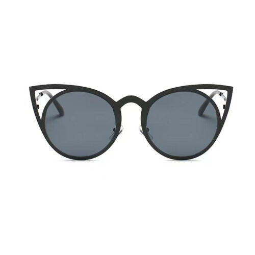 Runde Sonnenbrille mit Katzenohren schwarz