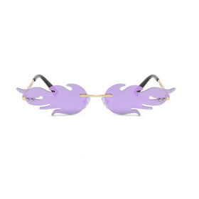 Flammen-Sonnenbrille | Lila Linsen
