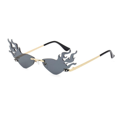 Flammen-Sonnenbrille Festival | Schwarze Gläser