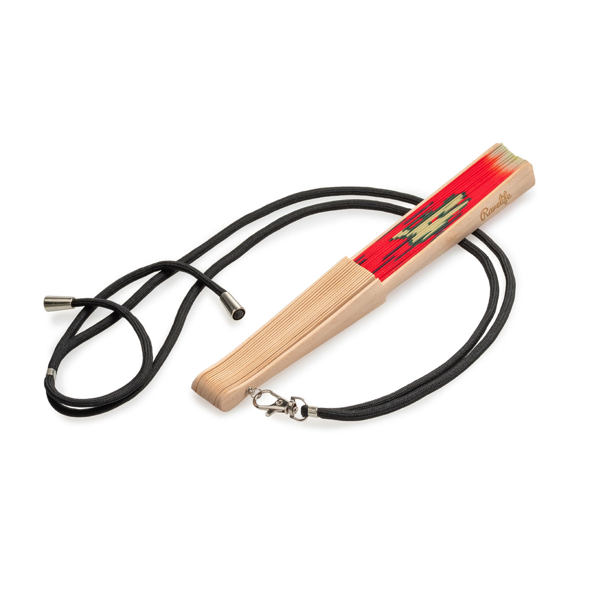 Ravelife – Festival Nackenventilator – Handfächer mit Kordel – Holz – Melone – Herrlich Saftig – Bild 3