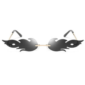 Flammen-Sonnenbrille | schwarze Gläser