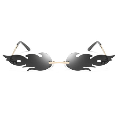 Flammen-Sonnenbrille | schwarze Gläser