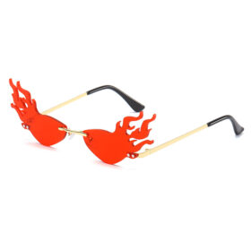 Flammen-Sonnenbrille Festival | Rote Gläser
