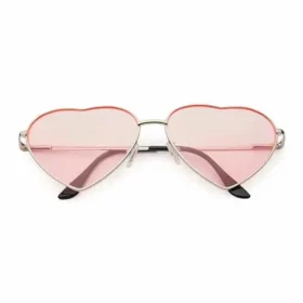 Herz-Sonnenbrille | rosafarbene Gläser