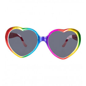 Herzförmige Sonnenbrille Pride Regenbogen
