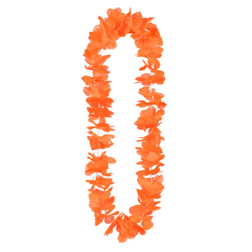 Hawaii-Girlande – UV Blacklight Blumenkette – Neon Orange