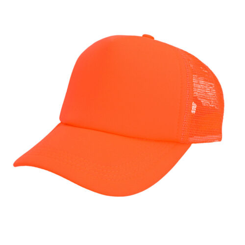Baseball Cap UV Blacklight – Verstellbare Kappe mit Kunststoffverschluss – Neonorange
