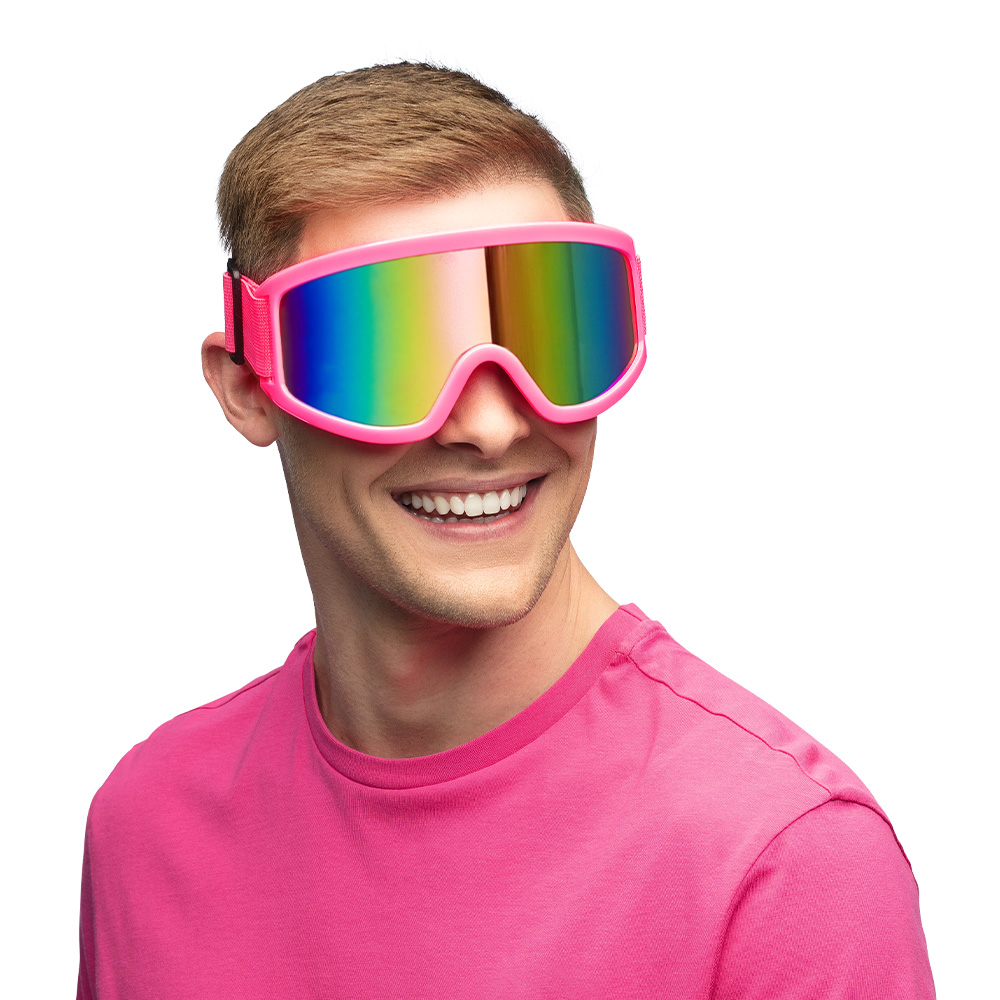 Party-Skibrille UV Blacklight – Verstellbare Partybrille – Neon Pink – Bild 2