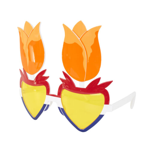 Partybrille Ich liebe Holland – Orange Tulpenbrille