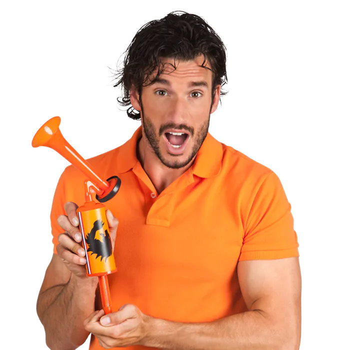 Lufthorn Niederlande 45 cm – Oranje Fantröte mit Löwenmotiv – Bild 2