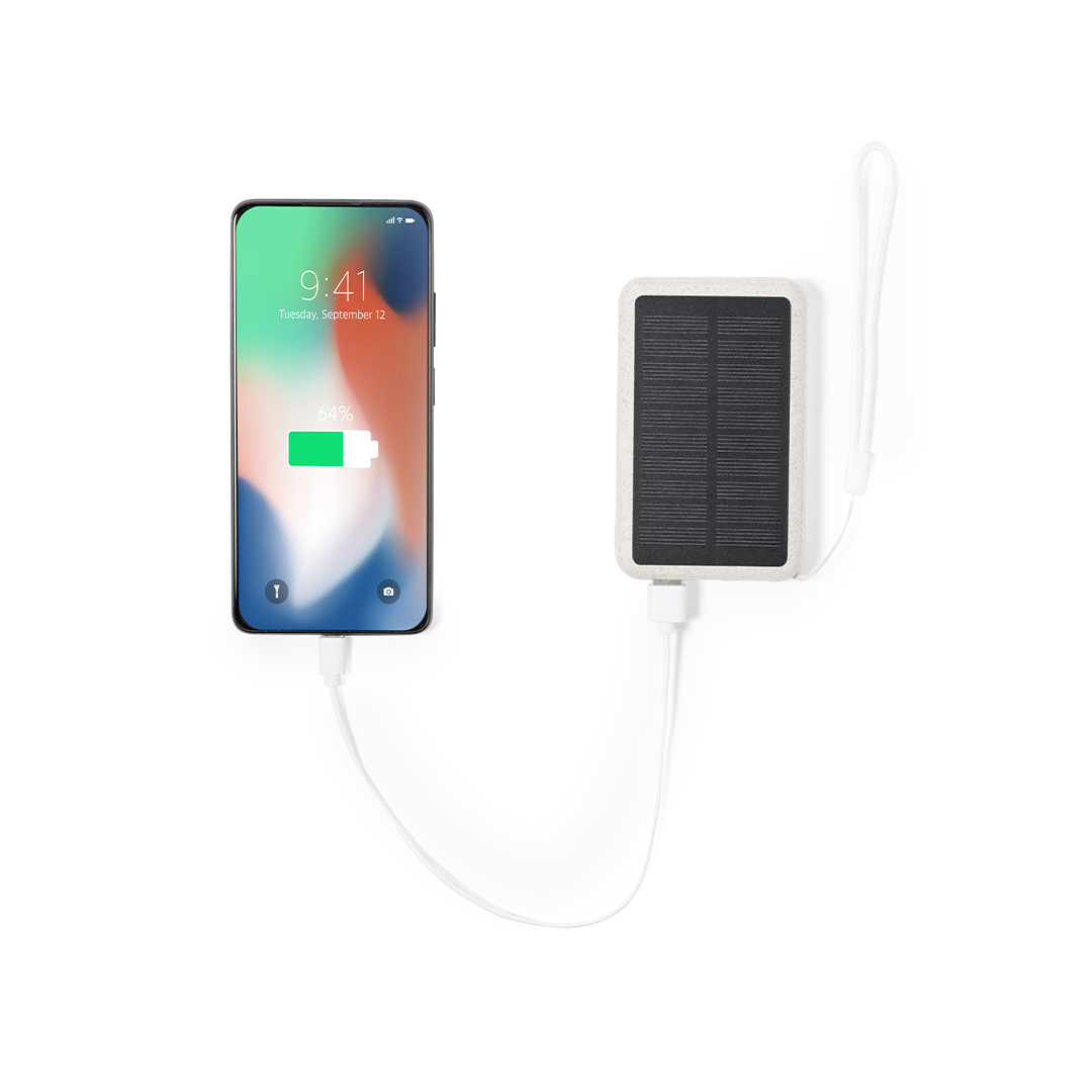 Solar Powerbank 5000 mAh weiß
