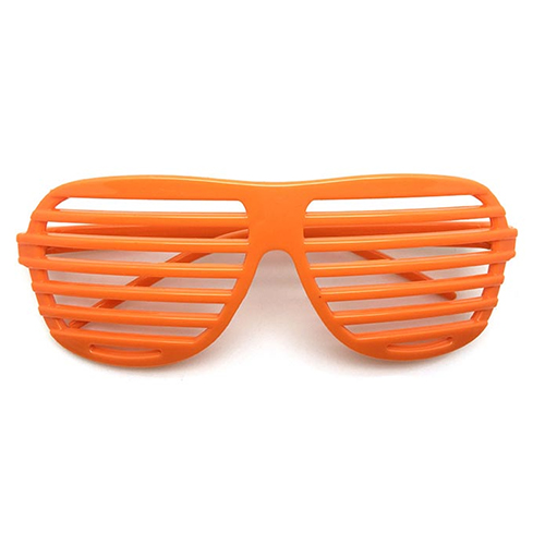 Orange Shutter-Brille – Pilotenmodell Partybrille