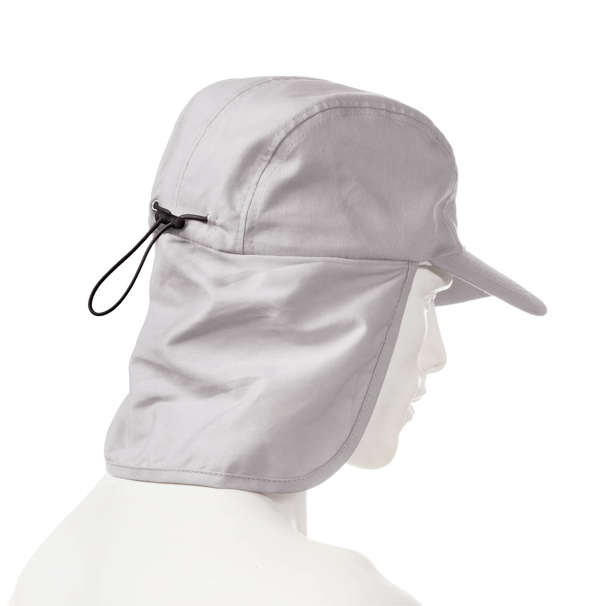 Yucka – Kappe mit Nackenschutz – Baumwolle – Grau – Bild 2