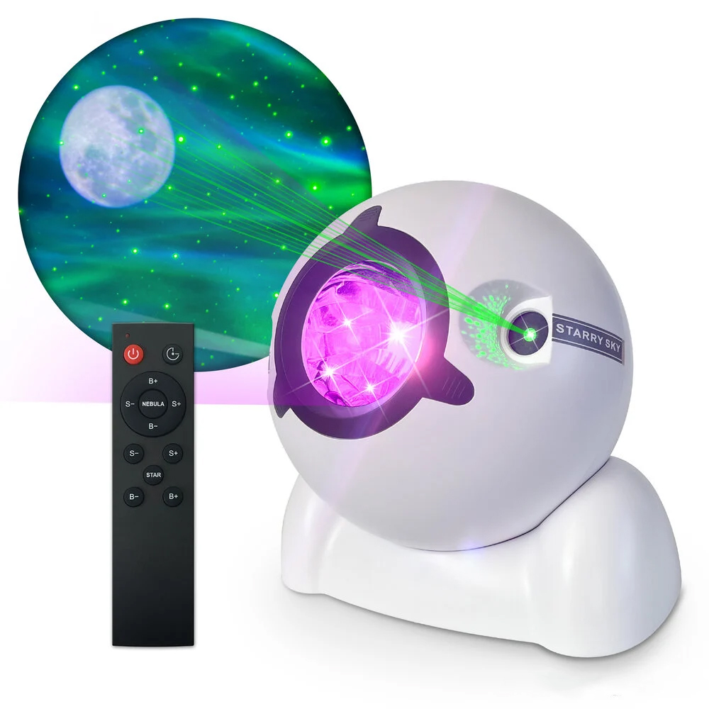 Sterren projector - Met afstandsbediening - Noorderlicht, maan en sterren