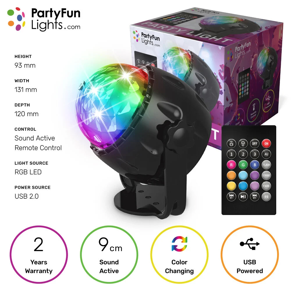 Mini discolamp met standaard - Met afstandsbediening - Met multicolor LED – Bild 5