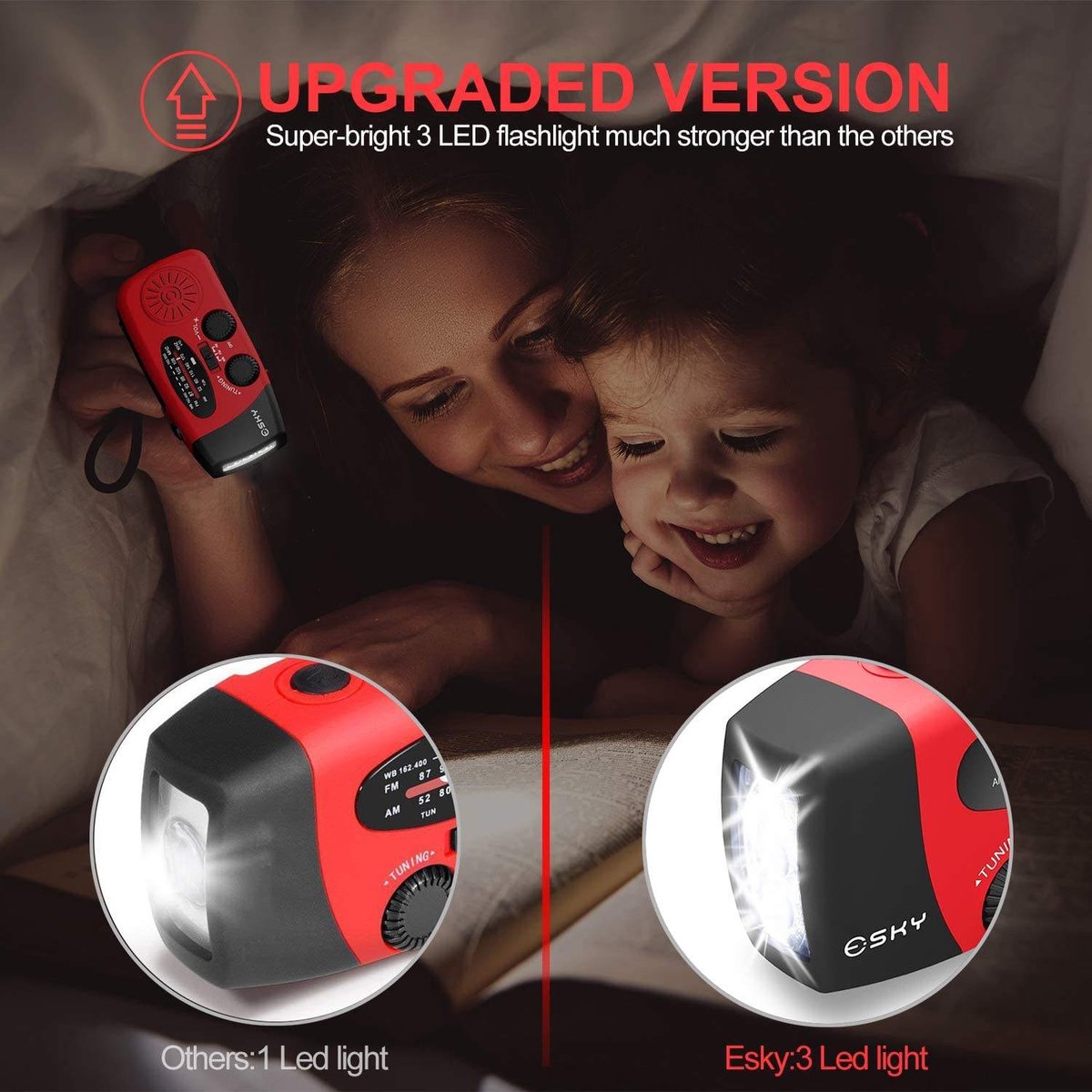 Tragbares Notfallradio rot – Bild 8