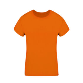 Damen T-Shirt in Orange mit Rundhalsausschnitt – 160 g/m²