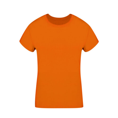 Damen T-Shirt in Orange mit Rundhalsausschnitt – 160 g/m²