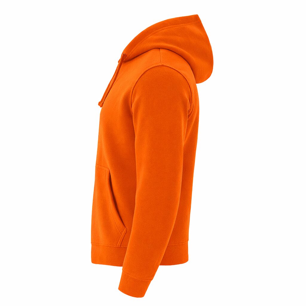 Unisex orange Kapuzenjacke mit Reißverschluss – 280 g/m² – Bild 3
