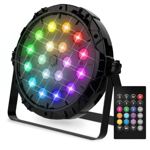 Discolamp met standaard - Met afstandsbediening - Met multicolor LED - 18 LED