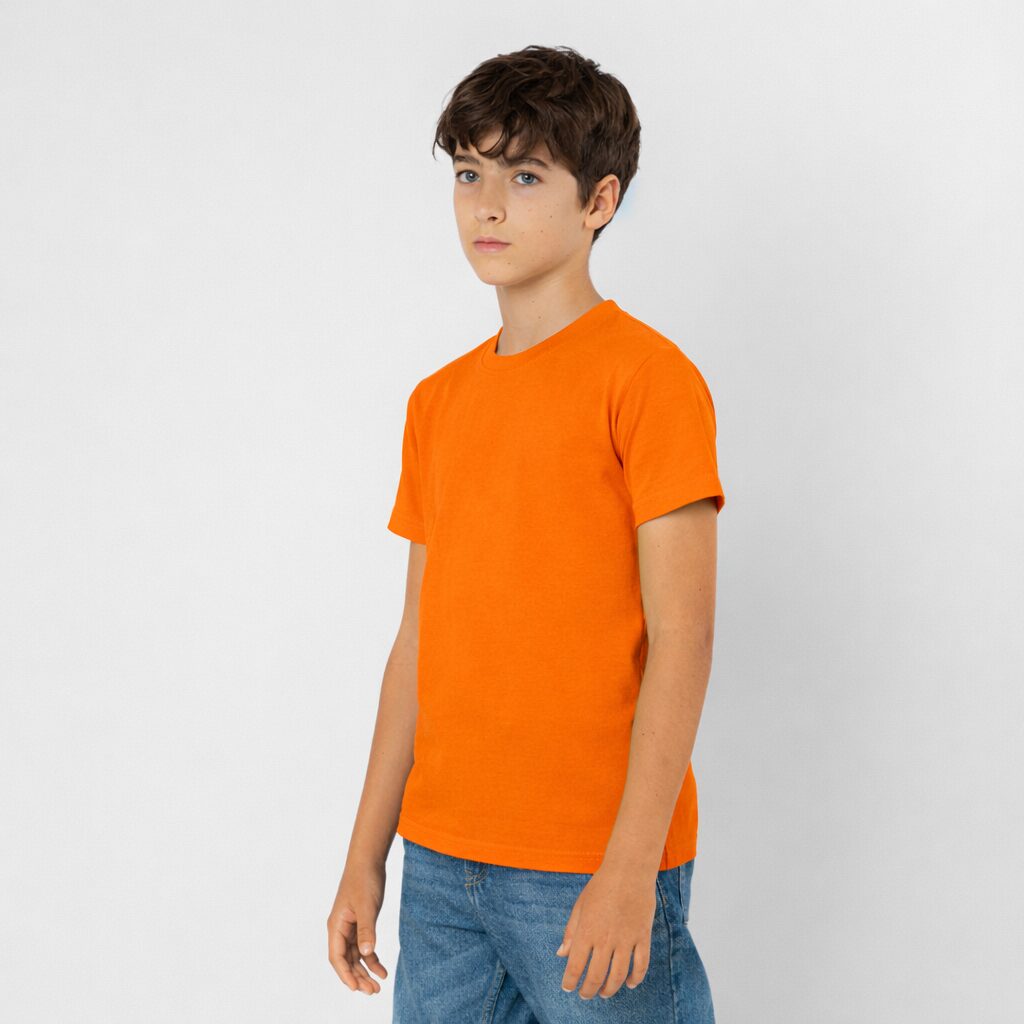Oranges T-Shirt für Kinder mit Rundhalsausschnitt – 160 g/m² – Bild 5